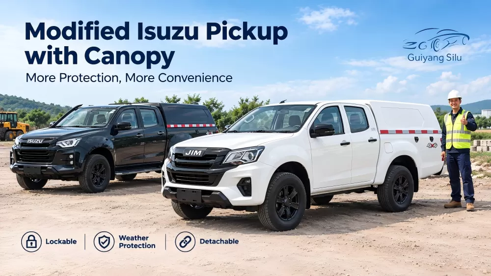 Camioneta Isuzu modificada con capota: más protección, más comodidad